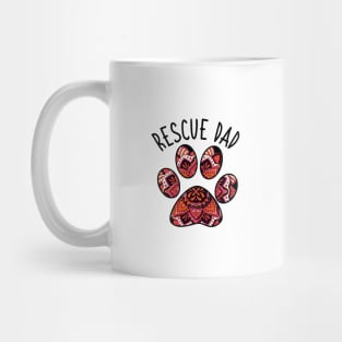 Rescue Dad Mandala Pawprint Mug